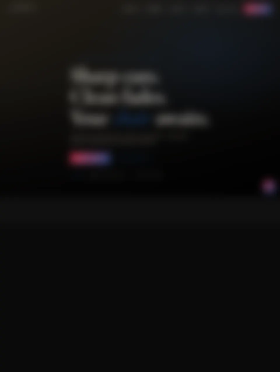 Before: website for a barbershop on a computer, blurred for privacy