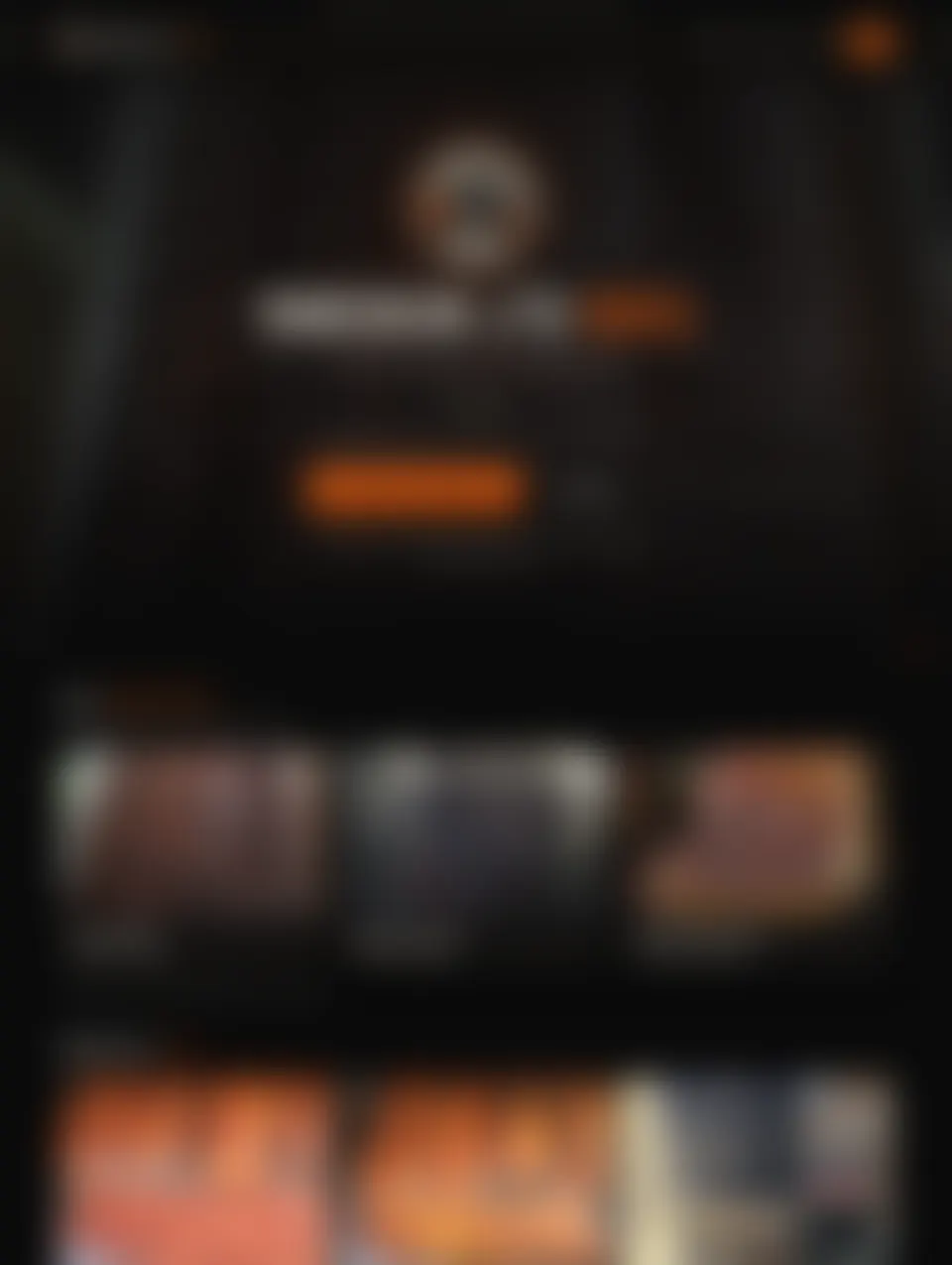 Before: website for a bbq restaurant on a computer, blurred for privacy