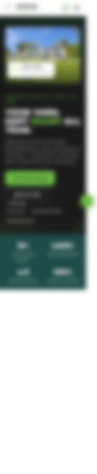 Before: website for a gardening and yard-care service on a phone, blurred for privacy