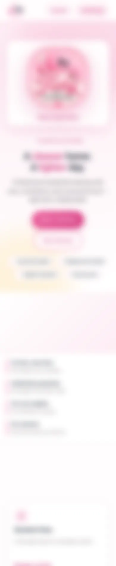 Before: website for a house cleaning service on a phone, blurred for privacy