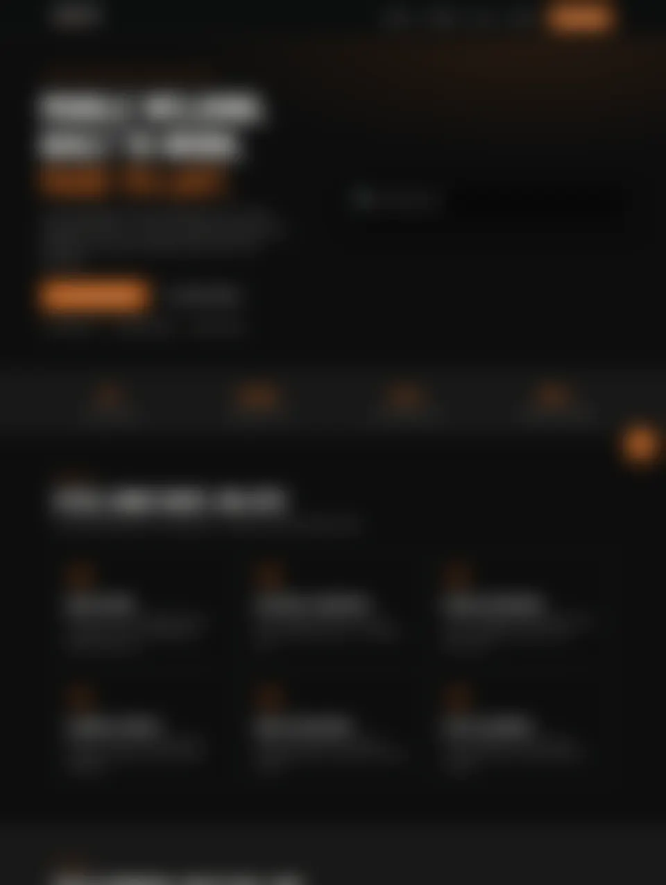 Before: website for a mobile welding and fabrication on a computer, blurred for privacy